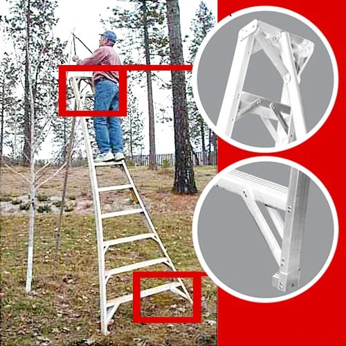 Aluminum Orchard Ladder (8') 2 Aluminum Orchard Ladder (8') - Billede 2