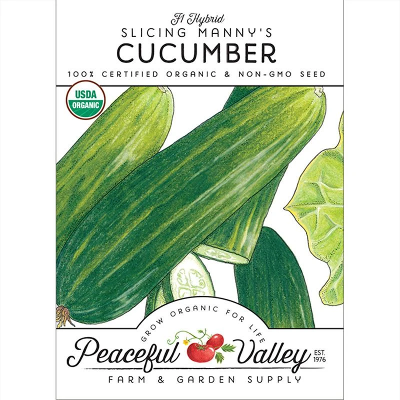 Slicing Manny's Cucumber Seeds (Organic) 1 Slicing Manny's Cucumber Seeds (Organic)