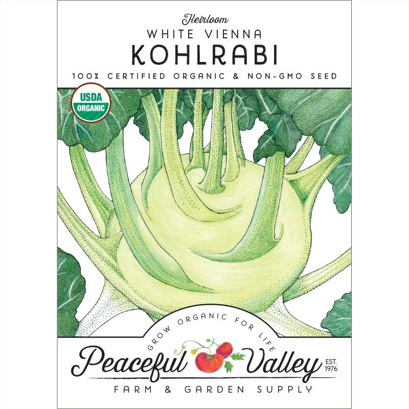 White Vienna Kohlrabi Seeds (Organic) 1 White Vienna Kohlrabi Seeds (Organic)